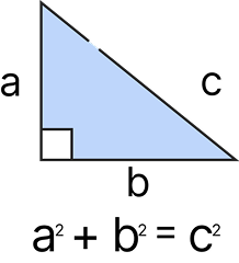 三角形と数式の数学アイコン